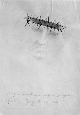 Giuseppe Penone, La pressione di una carezza su 39 spine (fronte) (The Pressure of a Caress on 39 Thorns (Forehead)), 2001