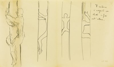 Giuseppe Penone, Il contorno è eseguito con chiodi infissi nell’albero (The Outline is Marked with Nails in the Tree), 1968